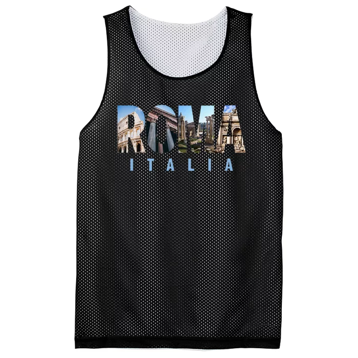 Rome Italy Landmarks Mesh Reversible Basketball Jersey Tank