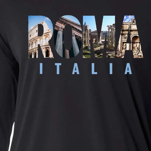 Rome Italy Landmarks Cooling Performance Long Sleeve Crew