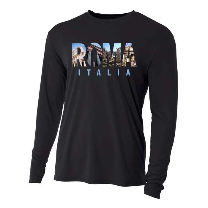 Rome Italy Landmarks Cooling Performance Long Sleeve Crew