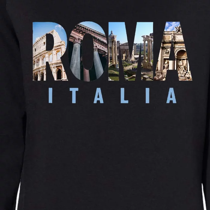 Rome Italy Landmarks Womens California Wash Sweatshirt