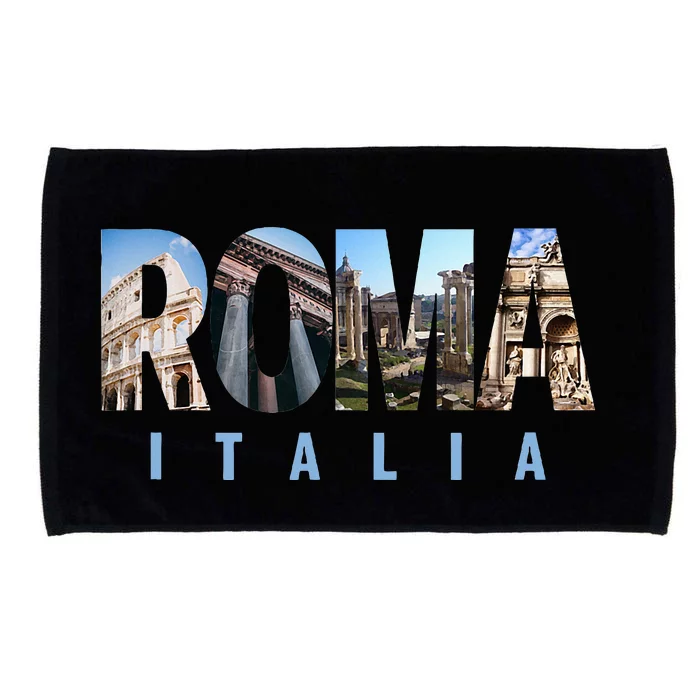 Rome Italy Landmarks Microfiber Hand Towel