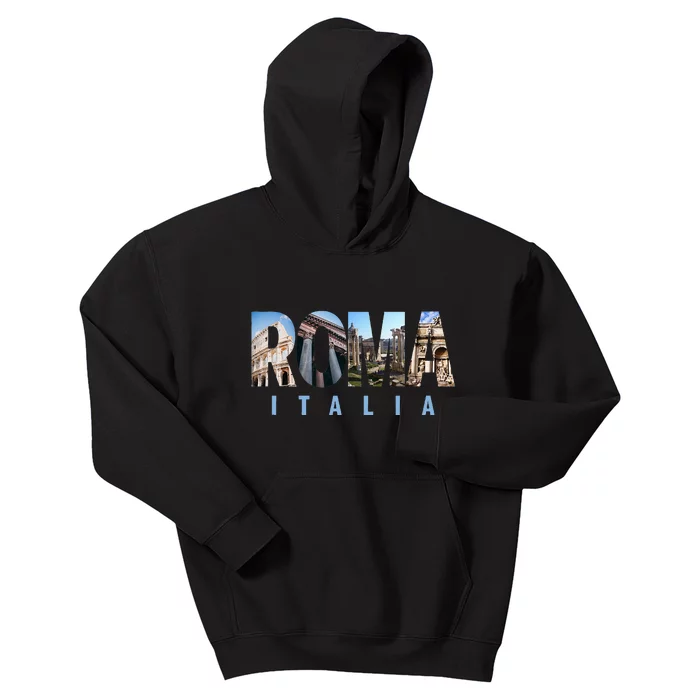 Rome Italy Landmarks Kids Hoodie