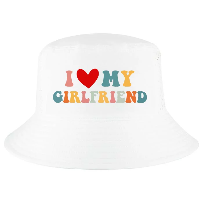 Retro I Love My Girlfriend I Heart My Girlfriend Valentine Cool Comfort Performance Bucket Hat