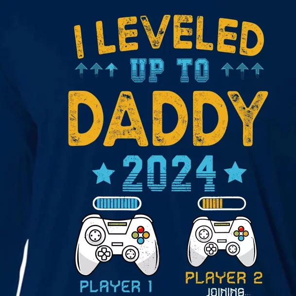 Retro I Leveled Up To Daddy 2024 First Time Dad Cooling Performance Long Sleeve Crew