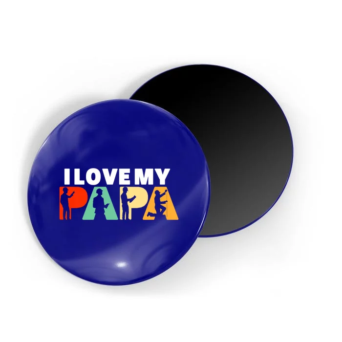 Retro I Love My Papa Engineer Dad FatherS Day Gift Magnet