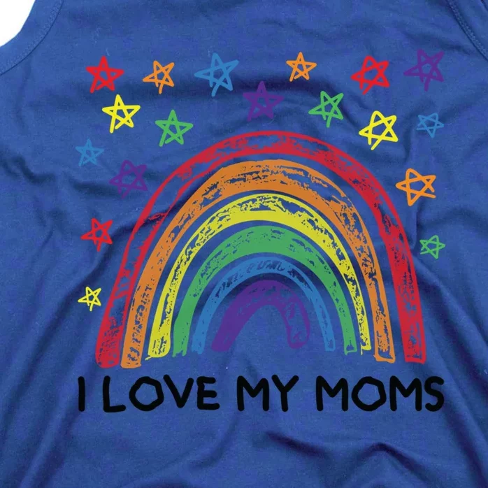 Rainbow I Love My Moms Family Two Mothers 2 Mommies Cute Gift Tank Top