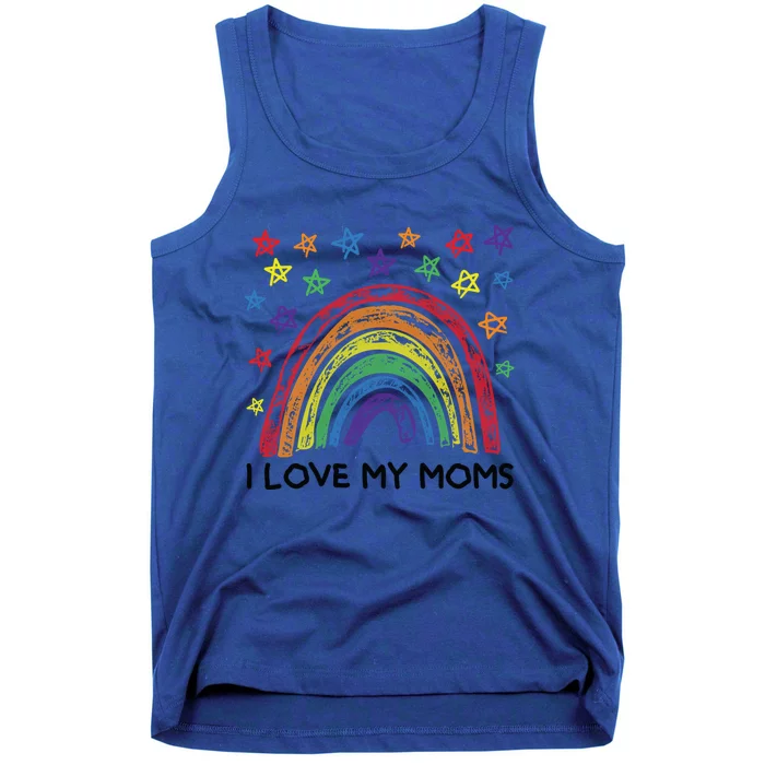 Rainbow I Love My Moms Family Two Mothers 2 Mommies Cute Gift Tank Top