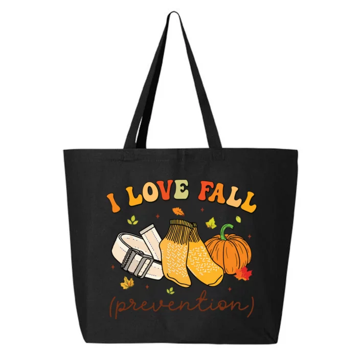 Retro I Love Fall Prevention Fall Physical Therapy Groovy 25L Jumbo Tote