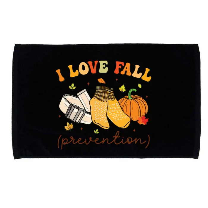 Retro I Love Fall Prevention Fall Physical Therapy Groovy Microfiber Hand Towel