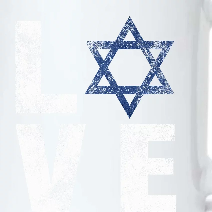 Retro I Love Israel Jewish Gifts Star of David Israeli Black Color Changing Mug