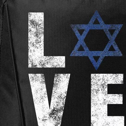 Retro I Love Israel Jewish Gifts Star of David Israeli City Backpack