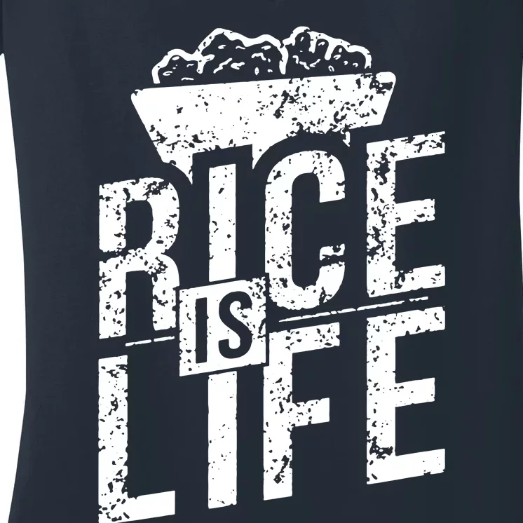 Rice Is Life Women's V-Neck T-Shirt