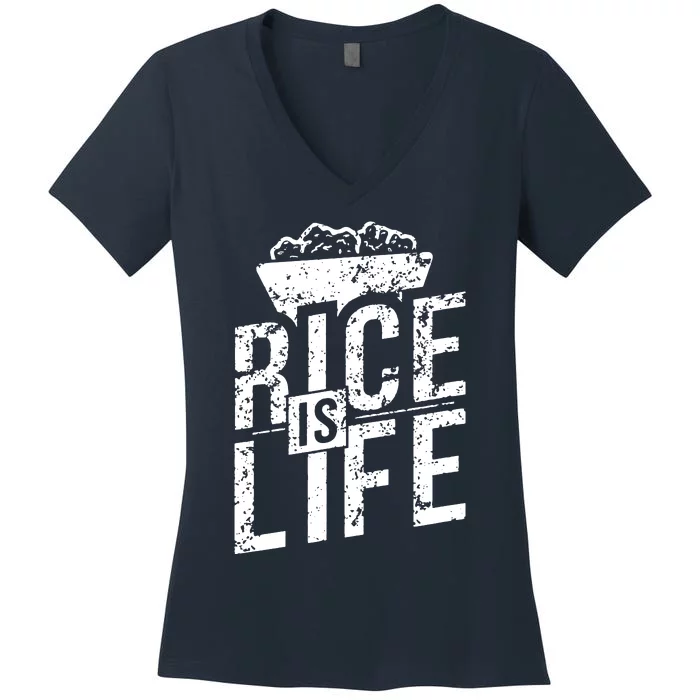 Rice Is Life Women's V-Neck T-Shirt