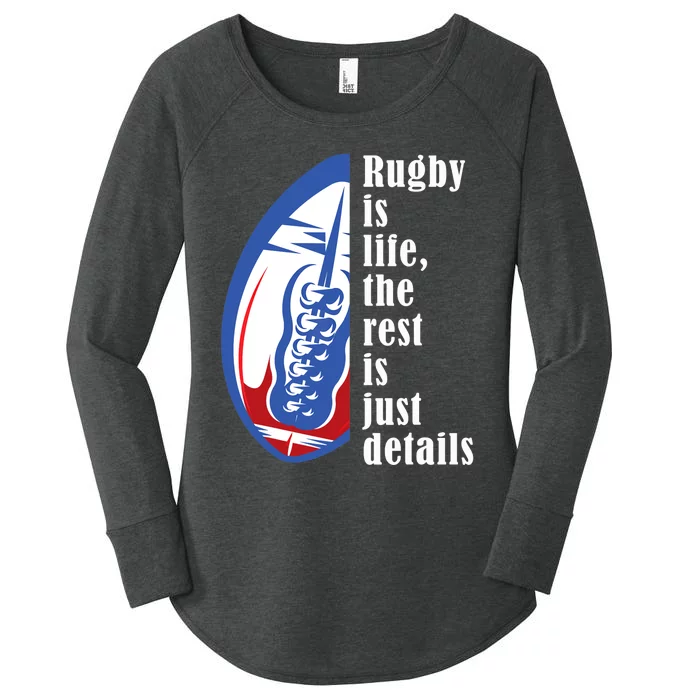 Rugby Is Life Rugby Squad Funny Rugby Sports Women's Perfect Tri Tunic Long Sleeve Shirt