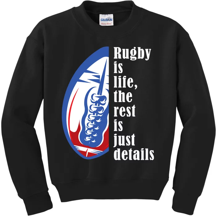 Rugby Is Life Rugby Squad Funny Rugby Sports Kids Sweatshirt