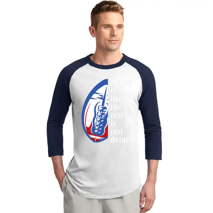 Rugby Is Life Rugby Squad Funny Rugby Sports Baseball Sleeve Shirt