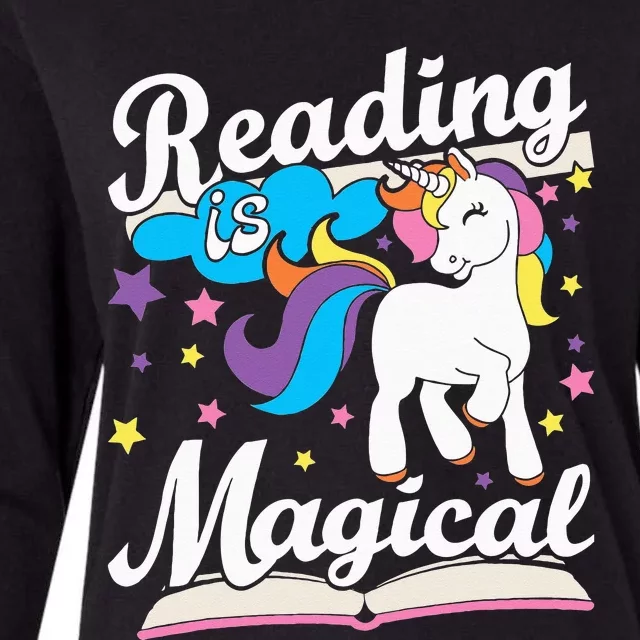 Reading Is Magical Book Lover Reading Teacher Bookworm Womens Cotton Relaxed Long Sleeve T-Shirt