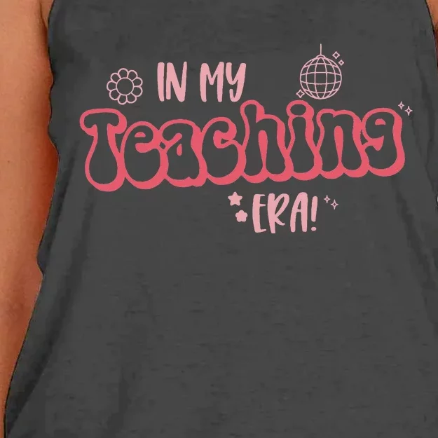 Retro In My Teaching Era State Testing Teacher Test Day Women's Knotted Racerback Tank