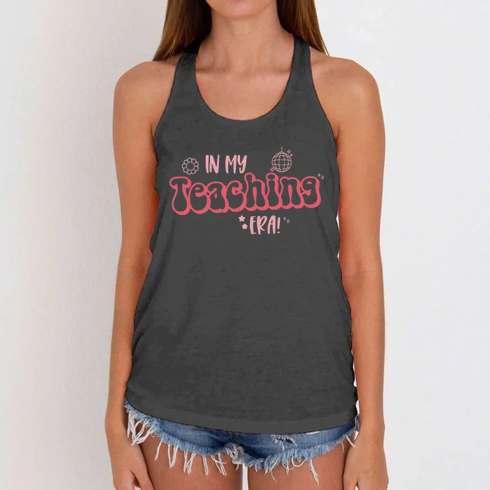 Retro In My Teaching Era State Testing Teacher Test Day Women's Knotted Racerback Tank