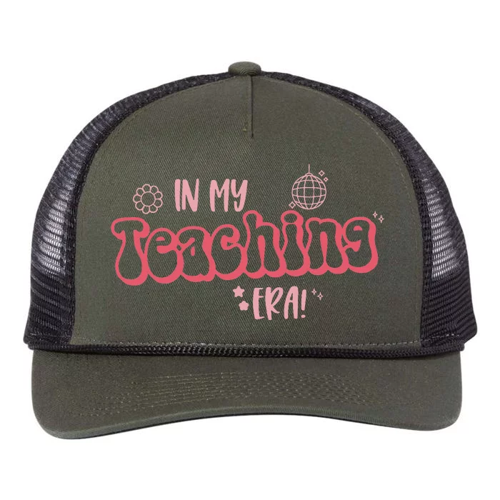 Retro In My Teaching Era State Testing Teacher Test Day Retro Rope Trucker Hat Cap