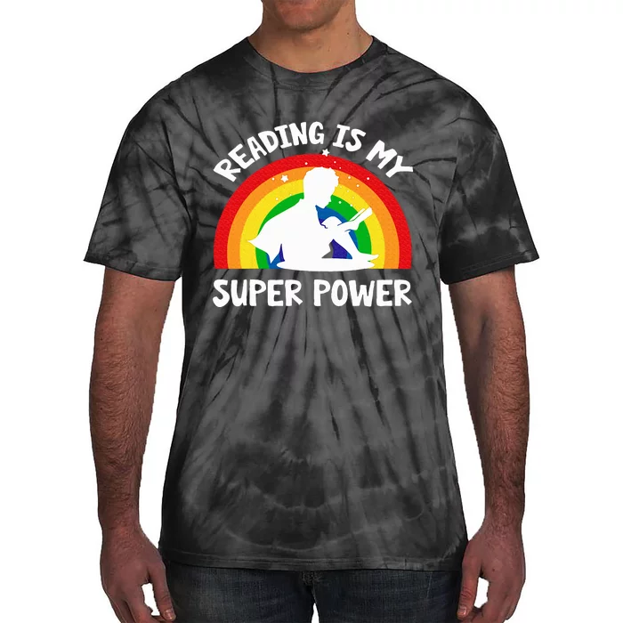 Reading Is My Superpower Book Teacher Tie-Dye T-Shirt