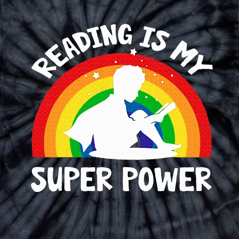 Reading Is My Superpower Book Teacher Tie-Dye T-Shirt