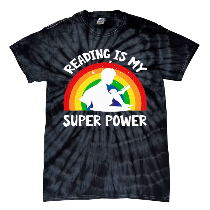 Reading Is My Superpower Book Teacher Tie-Dye T-Shirt