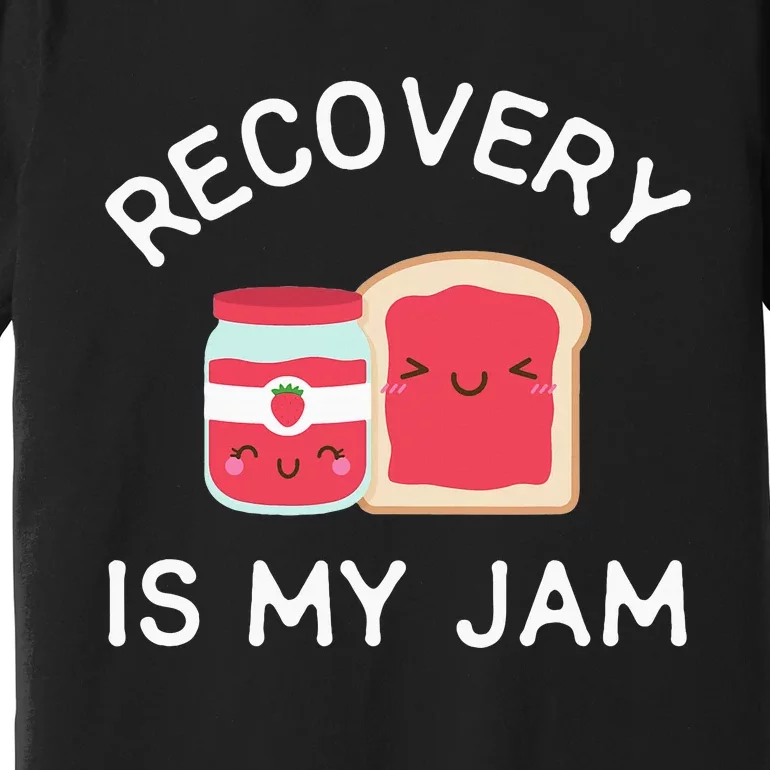 Recovery Is My Jam Funny Celebrate Clean And Sober Gifts Premium T-Shirt