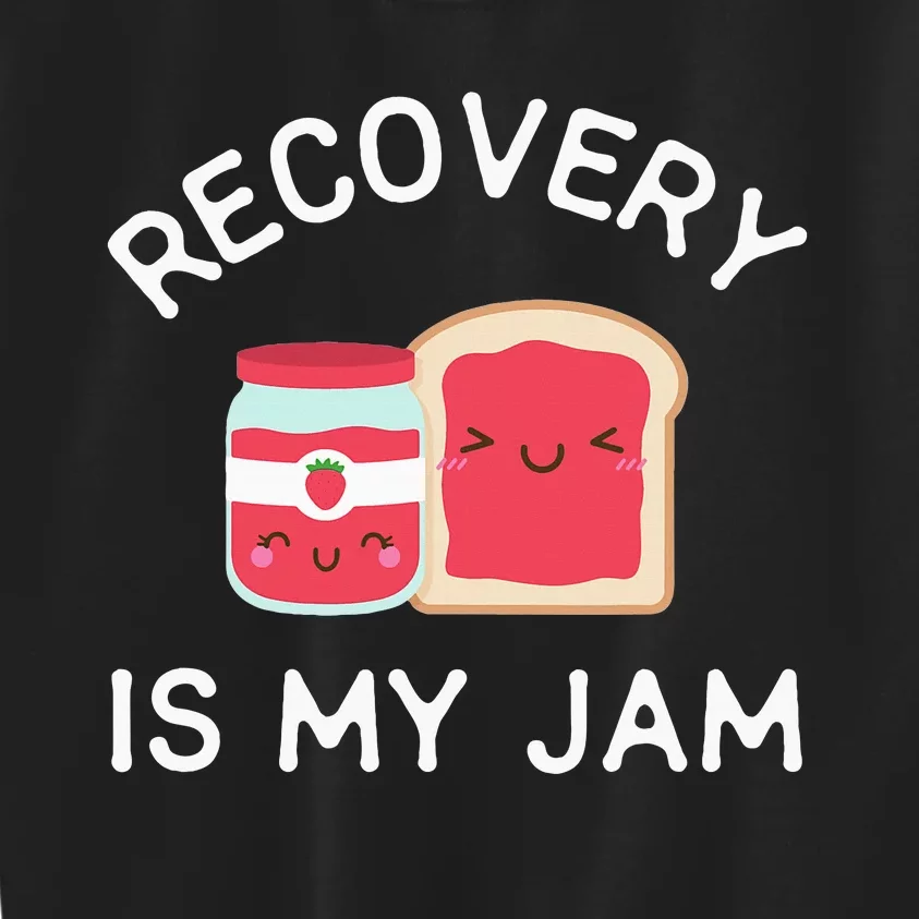 Recovery Is My Jam Funny Celebrate Clean And Sober Gifts Kids Sweatshirt