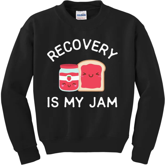 Recovery Is My Jam Funny Celebrate Clean And Sober Gifts Kids Sweatshirt