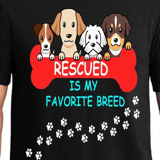 Rescued Is My Favorite Breed Dog Pajama Set