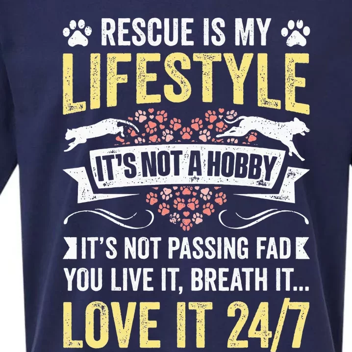 Rescue Is My Lifestyle Its Not A Hobby Animals Rescue Sueded Cloud Jersey T-Shirt