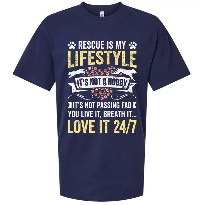 Rescue Is My Lifestyle Its Not A Hobby Animals Rescue Sueded Cloud Jersey T-Shirt