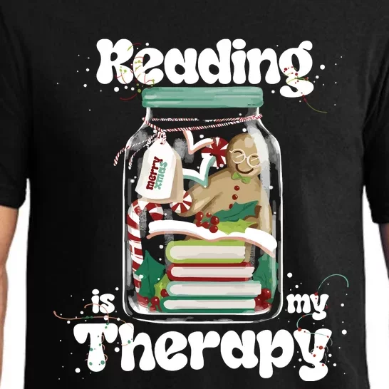 Reading Is My Therapy Christmas Reading Book Lover Pajama Set