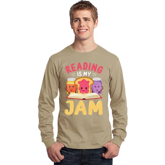 Reading Is My Jam Funny I Love To Read Books Tall Long Sleeve T-Shirt