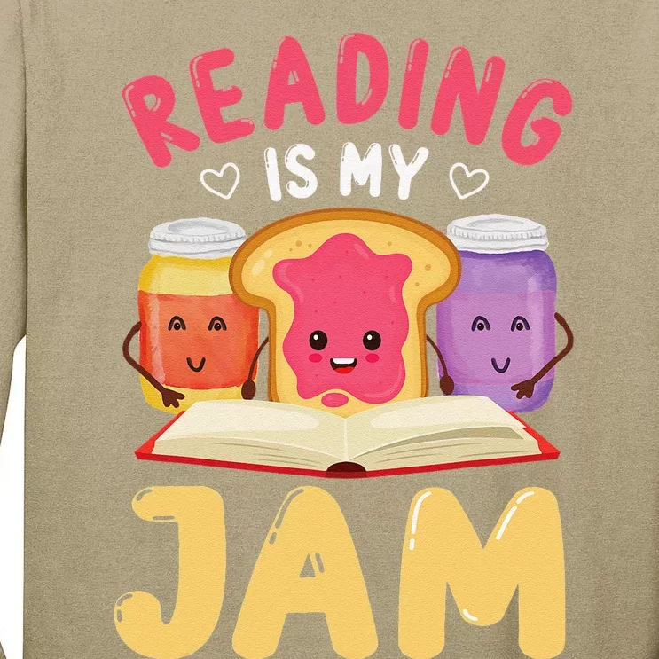 Reading Is My Jam Funny I Love To Read Books Tall Long Sleeve T-Shirt