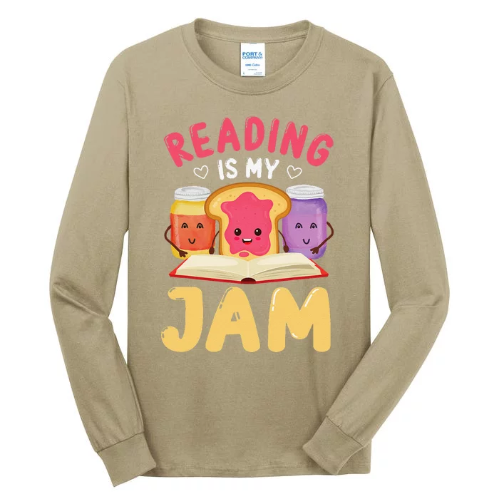 Reading Is My Jam Funny I Love To Read Books Tall Long Sleeve T-Shirt