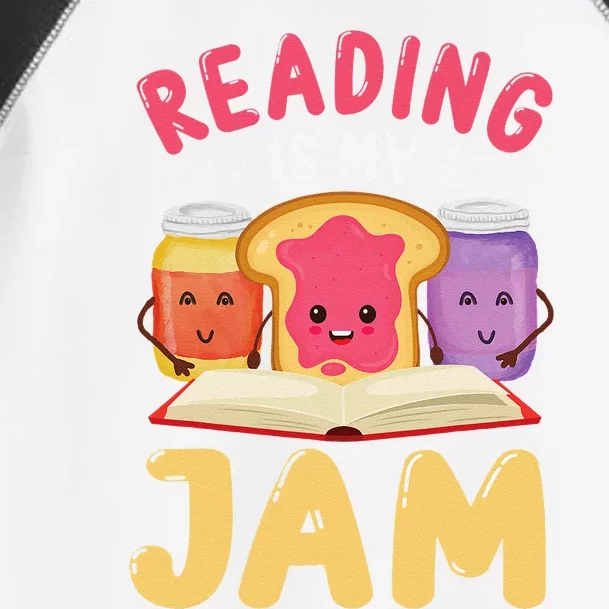 Reading Is My Jam Funny I Love To Read Books Toddler Fine Jersey T-Shirt