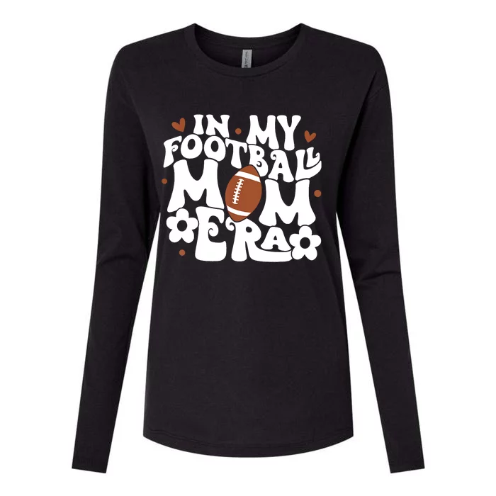 Retro In My Football Mom Era Football Mama Womens Cotton Relaxed Long Sleeve T-Shirt