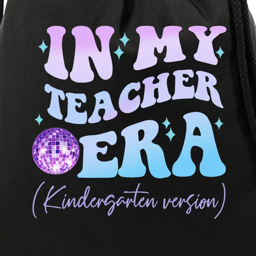 Retro In My Teacher Era Kindergarten Version Back To School Drawstring Bag