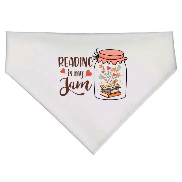 Readeing Is My Jam Gift For Reading Books USA-Made Doggie Bandana