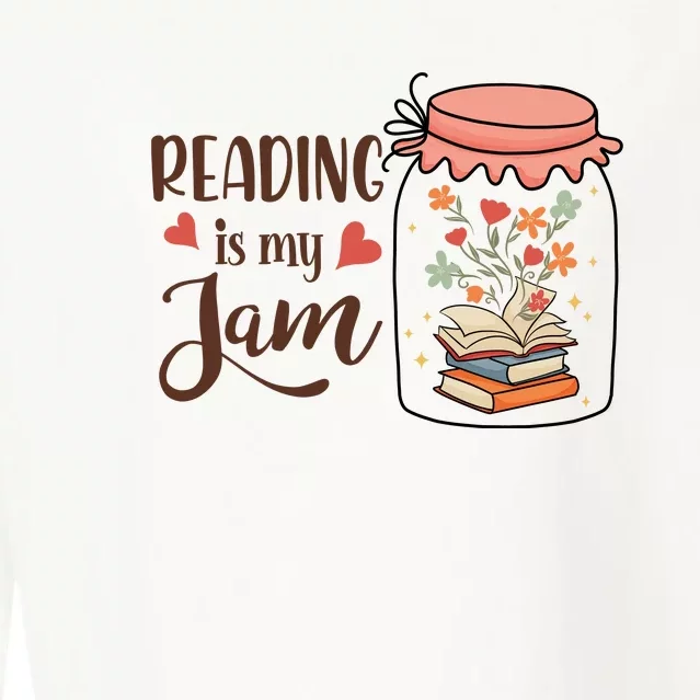 Readeing Is My Jam Gift For Reading Books Cropped Pullover Crew