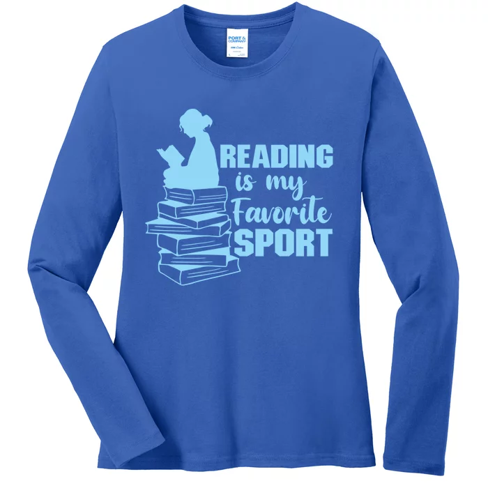 Reading Is My Favorite Sport Book Lovers Bookish Bookworm Gift Ladies Long Sleeve Shirt