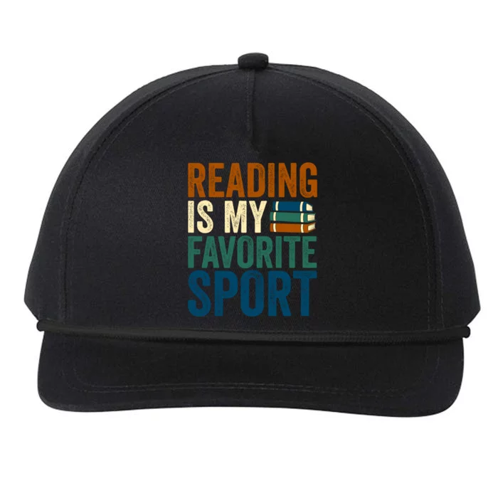 Reading Is My Favorite Sport Book Lovers Bookish Bookworm Gift Snapback Five-Panel Rope Hat