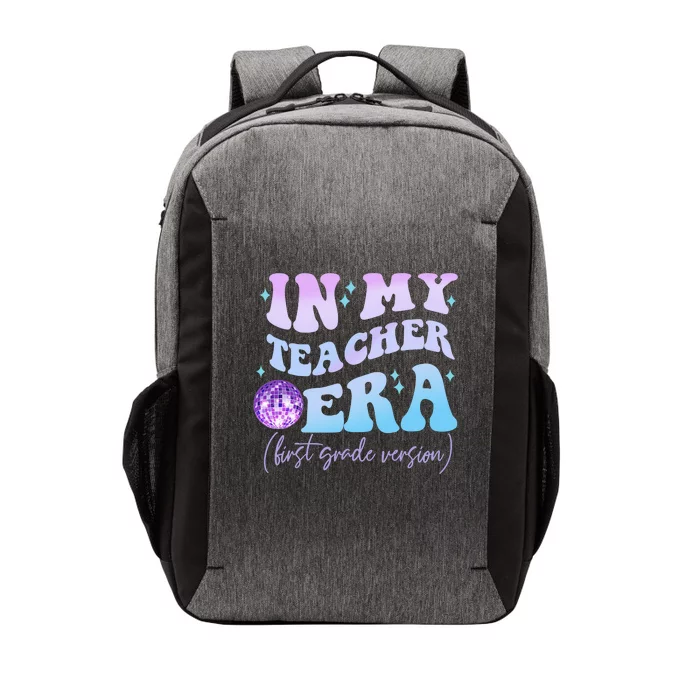 Retro In My Teacher Era First Grade Version Back To School Vector Backpack