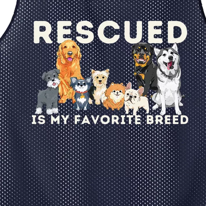 Rescued Is My Favorite Breed Animal Rescue Mesh Reversible Basketball Jersey Tank