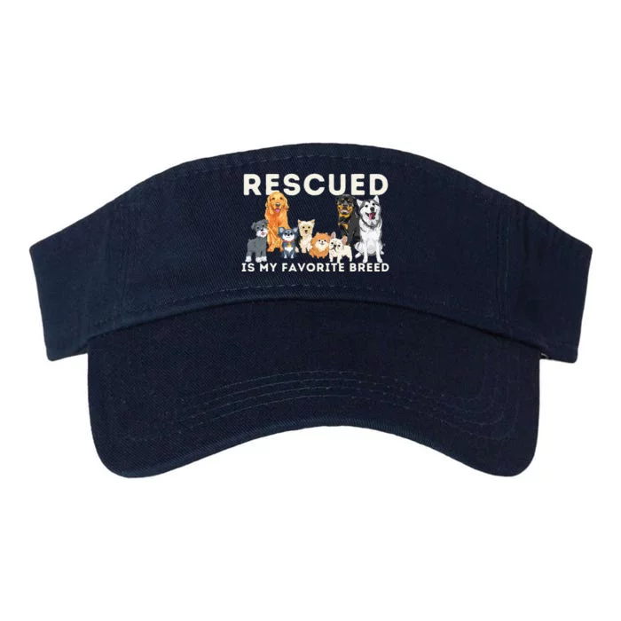 Rescued Is My Favorite Breed Animal Rescue Valucap Bio-Washed Visor