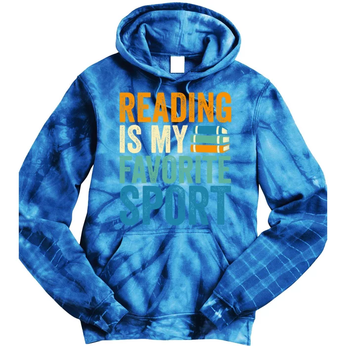 Reading Is My Favorite Sport Book Lovers Bookish Bookworm Cute Gift Tie Dye Hoodie