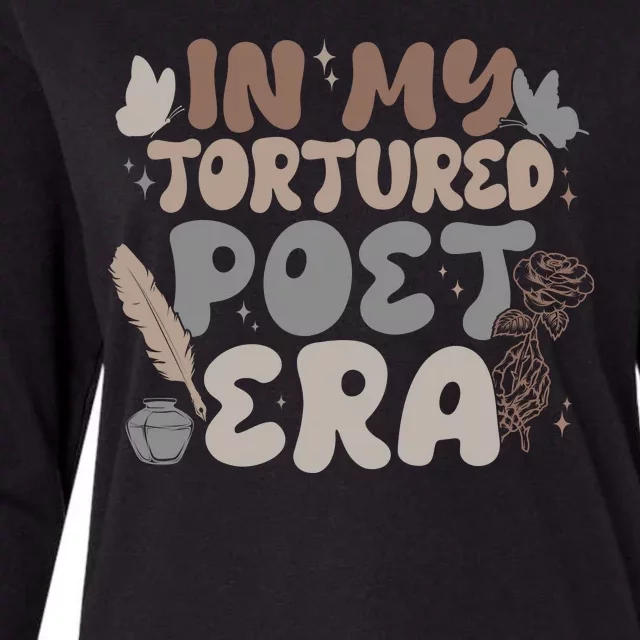 Retro In My Tortured Poet Era Womens Cotton Relaxed Long Sleeve T-Shirt