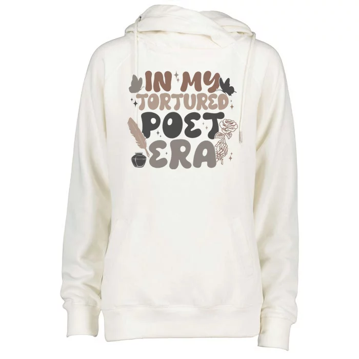 Retro In My Tortured Poet Era Womens Funnel Neck Pullover Hood